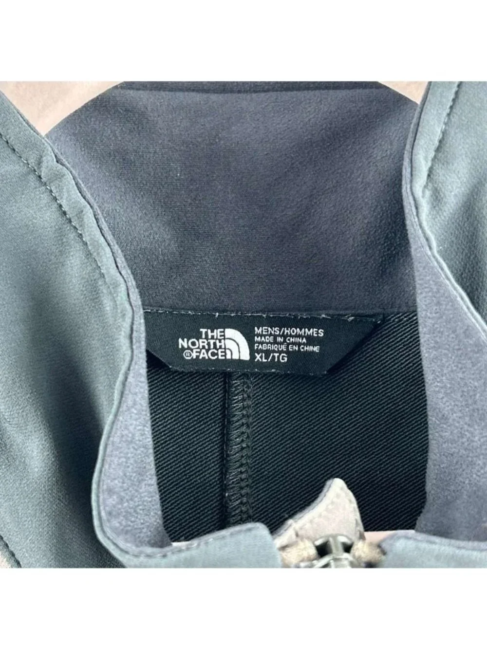 The North Face Apex Bionic Jacket Men's XL Gray & Beige Full Zip Windwall Hiking